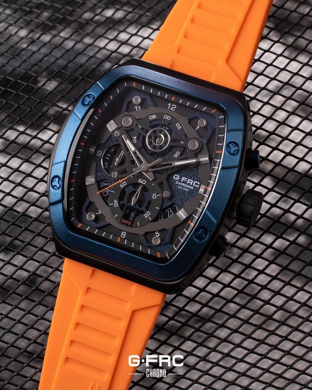 Reloj G-force Original H3994g Cronografo Naranja + Estuche